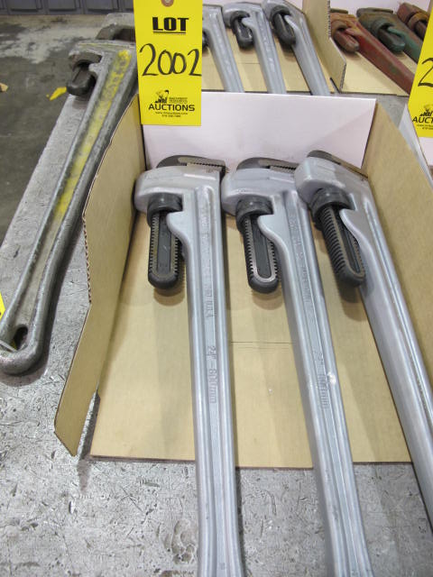 LOT (3) 24" RIDGE PIPE WRENCHES (G-49) LOADING & HANDLING FEE $10-2002