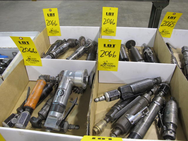 LOT (6) BOXES PNEUMATIC STRAIGHT SHANK & RIGHT ANGLE GRINDERS (G-49) LOADING & HANDLING FEE $10-2066