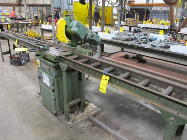 DORINGER MODEL D350 COLD SAW W/ IN/OUTFEED CONVEYOR (G-49) LOADING & HANDLING FEE $250-2112