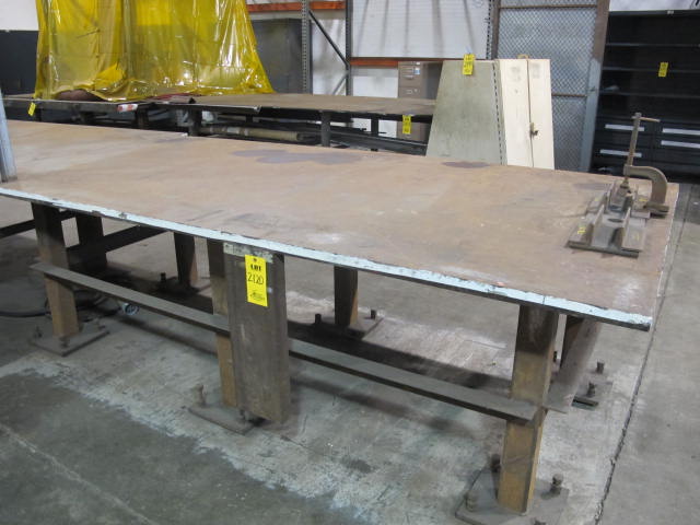 LOT 60"X120"X1.5" WELDING TABLE & 104"X120"X2" WELDING TABLE (G-49) LOADING & HANDLING FEE $100-2120