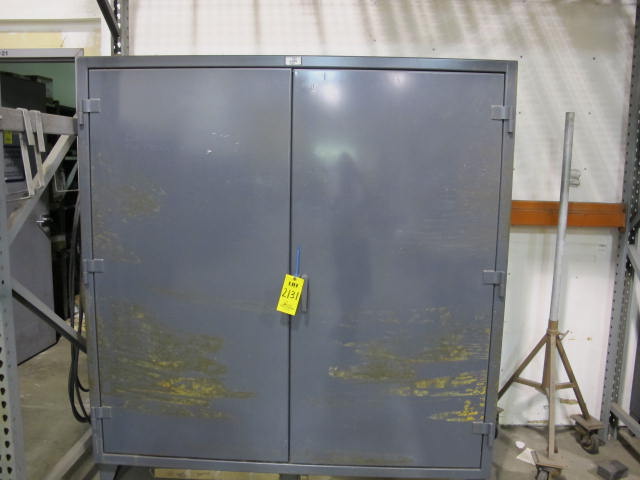 STRONG HOLD 2-DOOR CABINET W/ PART BINS AND CONTENTS (G-49) LOADING & HANDLING FEE $50-2131