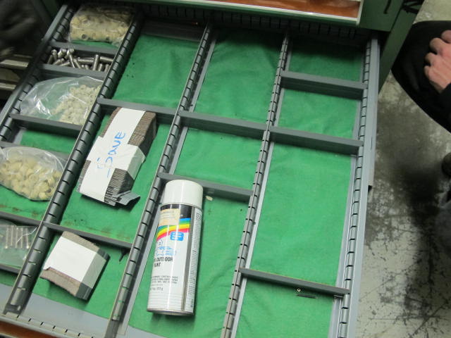 STANLEY VIDMAR 11-DRAWER INDUSTRIAL PARTS CABINET W/ PLUMBING FITTINGS (G-49) LOADING & HANDLING FEE $50-2147