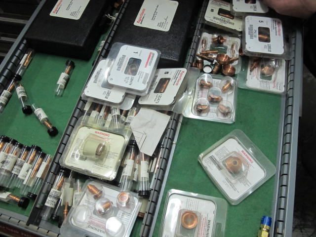 STANLEY VIDMAR 11-DRAWER INDUSTRIAL PARTS CABINET W/ PLUMBING FITTINGS (G-49) LOADING & HANDLING FEE $50-2147