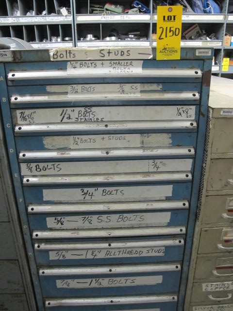 LISTA 10-DRAWER INDUSTRIAL PARTS CABINET W/ BOLTS AND STUDS (G-49) LOADING & HANDLING FEE $50-2150
