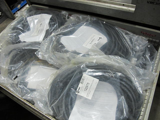 RACK ENGINEERING CO 7-DRAWER INDUSTRIAL PARTS CABINET W/ HOSE, WELDING LEAD AND MISC (G-49) LOADING & HANDLING FEE $50-2151