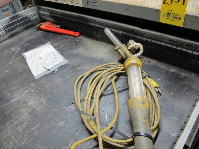 RACK ENGINEERING CO 7-DRAWER INDUSTRIAL PARTS CABINET W/ HOSE, WELDING LEAD AND MISC (G-49) LOADING & HANDLING FEE $50-2151