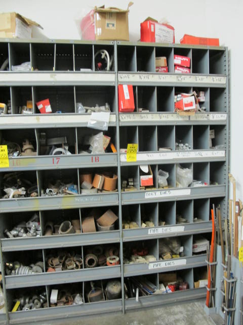 LOT HILTI & RIDGID TOOLING, SS PIPE FITTINGS, ETC (CONTENTS ONLY, NO SHELVING) (G-49) (TO BE PURCHASED ONLY BY AN INSURED BUYER, TO BE LOADED BY HAND. NO FORKLIFT USE ALLOWED.)-2155