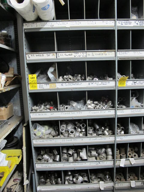 LOT HILTI & RIDGID TOOLING, SS PIPE FITTINGS, ETC (CONTENTS ONLY, NO SHELVING) (G-49) (TO BE PURCHASED ONLY BY AN INSURED BUYER, TO BE LOADED BY HAND. NO FORKLIFT USE ALLOWED.)-2155