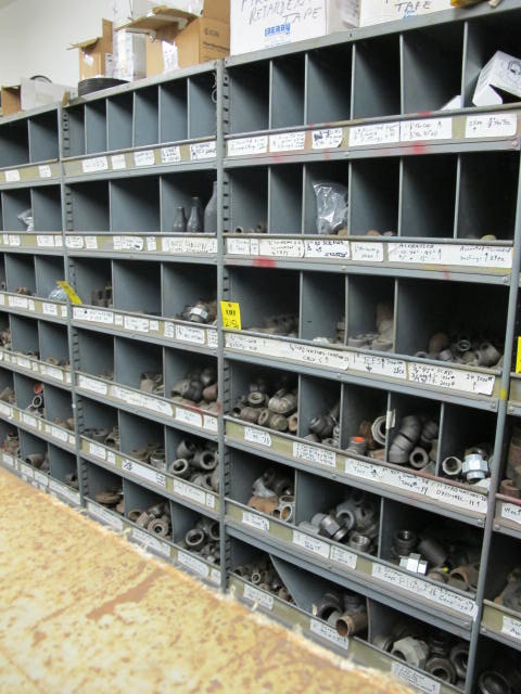 LOT LARGE QTY PIPE FITTINGS (CONTENTS ONLY, NO SHELVING) (G-49) (TO BE PURCHASED ONLY BY AN INSURED BUYER, TO BE LOADED BY HAND. NO FORKLIFT USE ALLOWED.)-2156