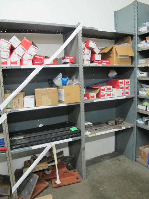 LOT ROOM W/ BOLTS, DRILLS, COUPLINGS, FLANGES, THREADED ROD & RELATED ITEMS (CONTENTS ONLY, NO SHELVING) (G-49) (TO BE PURCHASED ONLY BY AN INSURED BUYER, TO BE LOADED BY HAND. NO FORKLIFT USE ALLOWED.)-2158