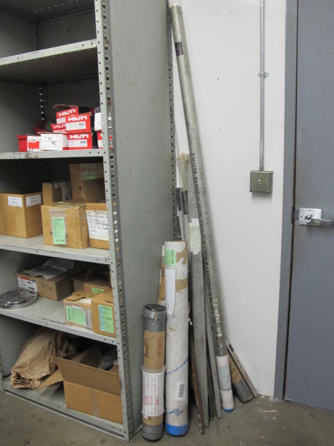 LOT ROOM W/ BOLTS, DRILLS, COUPLINGS, FLANGES, THREADED ROD & RELATED ITEMS (CONTENTS ONLY, NO SHELVING) (G-49) (TO BE PURCHASED ONLY BY AN INSURED BUYER, TO BE LOADED BY HAND. NO FORKLIFT USE ALLOWED.)-2158