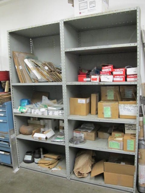 LOT ROOM W/ BOLTS, DRILLS, COUPLINGS, FLANGES, THREADED ROD & RELATED ITEMS (CONTENTS ONLY, NO SHELVING) (G-49) (TO BE PURCHASED ONLY BY AN INSURED BUYER, TO BE LOADED BY HAND. NO FORKLIFT USE ALLOWED.)-2158
