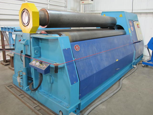 2002 MG ITALIA HELLER CNC 4 ROLL PLATE BENDER, TYPE EH-325 E, HYDRAULIC, 380 MM TOP ROLL, 350 MM LOWER ROLL, 290 MM SIDE ROLL, MAX. BENDING LENGTH 3.100MM, MAX. THICKNESS 25 MM, CN-WIN 98 CNC CONTROL, S/N 01262 (G-49) LOADING & HANDLING FEE $2,500-2183