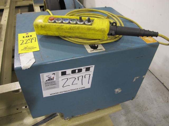 2001 PANDJIRIS PR-30 POWER TANK TURNING ROLL, 30,000 LB TURNING CAPACITY, 17,000 LB LOAD CAPACITY, 6" TO 180" DIAMETER RANGE, PIPE DIAMETER RANGE: 6" -15', 16" WHEELS, S/N 13212X00-2 (G-49) LOADING & HANDLING FEE $25-2277