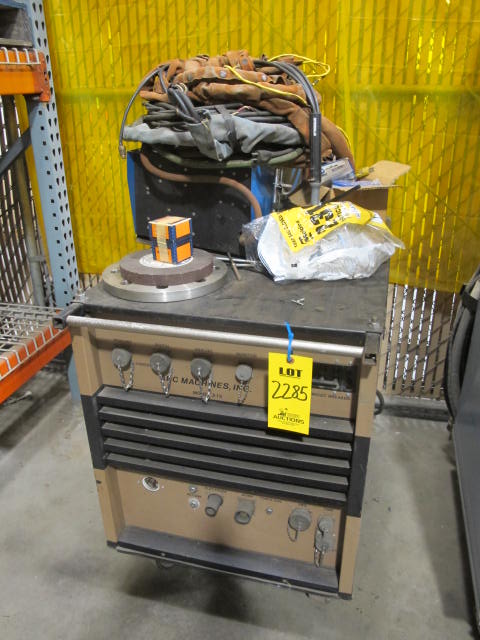ARC MACHINES MODEL 215 WELDING POWER SOURCE W/ MILLERMATIC MODEL WC-3 WELD CONTROL, S/N 7398 (G-49) LOADING & HANDLING FEE $50-2285
