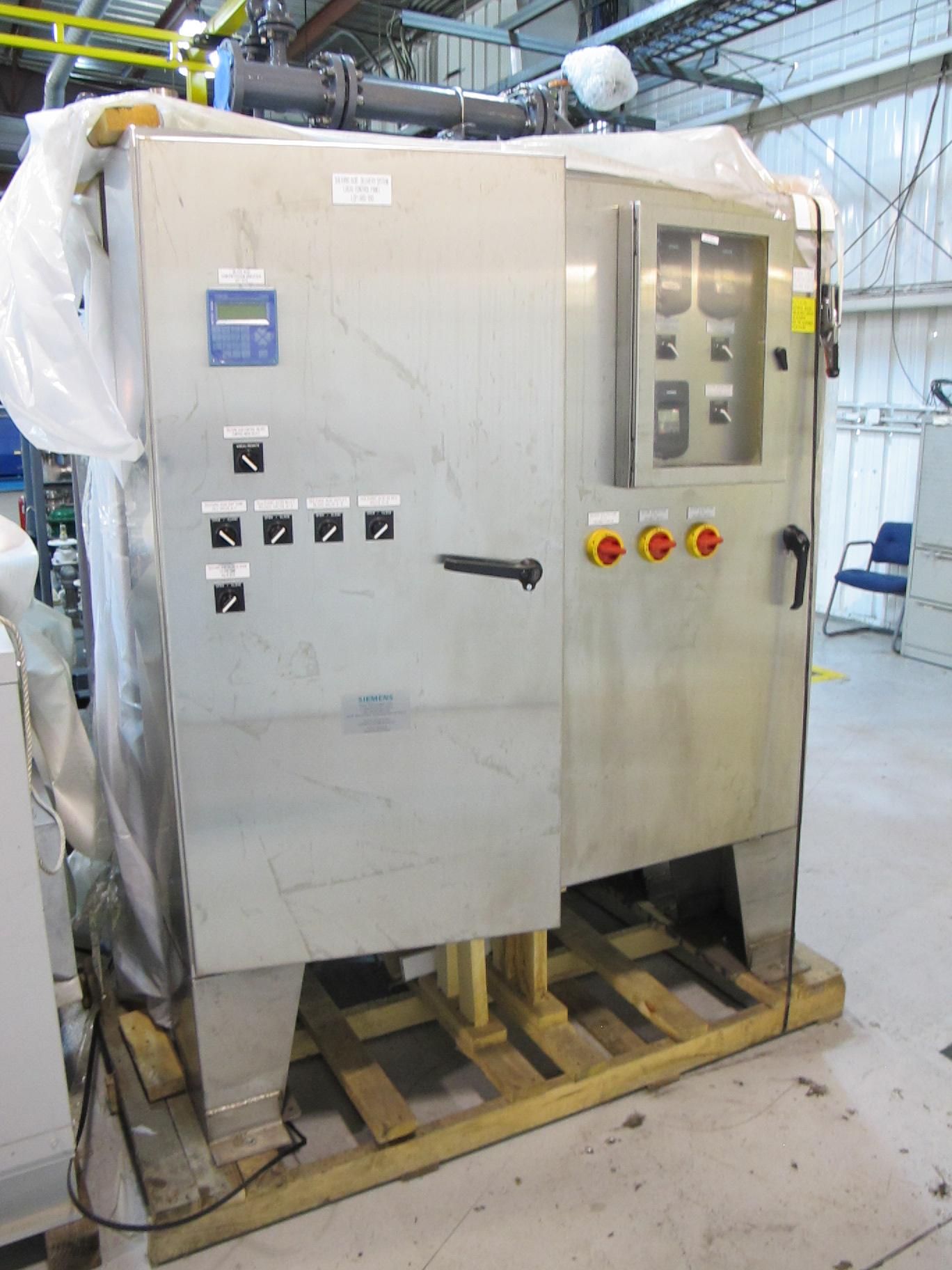 SIEMENS WATER TECHNOLOGIES CORP., (FFCPD) SULFURIC ACID AND CAUSTIC INJECTION DELIVERY SYSTEM, MAX SERVICE TEMP 800 F AND OVER FERRITE RANGE 3-8 PERCENT, UNDER 800 F, FERRITE RANGE 8-25 PERCENT, TYPE 309 WELDING SIRE OR ELECTRODES, CARBON STEEL AUSTENITIC STAINLESS STEEL WELDING, CARBON STEEL WITH A P&IPT OF 200 DEGREE MIN., (30 SULFURIC ACID FEED PUMPS, SCCR-5KA-RMS SYSTEM, 480VAC, 3PHASE, 60HZ, 7.0 FLA, SIEMENS DIGITAL CONTROLS (NEW) (G-49) LOADING & HANDLING FEE $1,000-2334