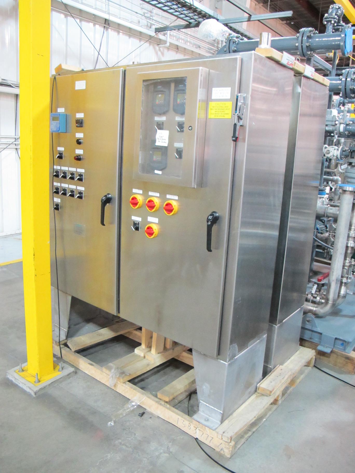 SIEMENS WATER TECHNOLOGIES CORP., (FFCPD) SULFURIC ACID AND CAUSTIC INJECTION DELIVERY SYSTEM, MAX SERVICE TEMP 800 F AND OVER FERRITE RANGE 3-8 PERCENT, UNDER 800 F, FERRITE RANGE 8-25 PERCENT, TYPE 309 WELDING SIRE OR ELECTRODES, CARBON STEEL AUSTENITIC STAINLESS STEEL WELDING, CARBON STEEL WITH A P&IPT OF 200 DEGREE MIN., (30 SULFURIC ACID FEED PUMPS, SCCR-5KA-RMS SYSTEM, 480VAC, 3PHASE, 60HZ, 7.0 FLA, SIEMENS DIGITAL CONTROLS (NEW) (G-49) LOADING & HANDLING FEE $1,000-2334A