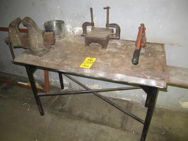 WELDING TABLE W/ VISE AND CUTTER (G-49) LOADING & HANDLING FEE $50-2337