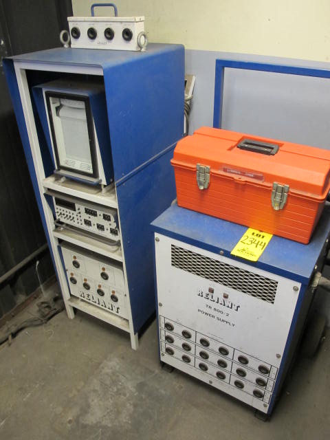 RELIANT MODEL TR800/2 POWER SUPPLY W/ AC POWER TAPS, RELIANT STATION CONTACTOR UNIT, RELIANT MODEL SCP8000 PROGRAM TEMP CONTROLLER AND RELIANT CHART RECORDER (G-49) LOADING & HANDLING FEE $100-2344