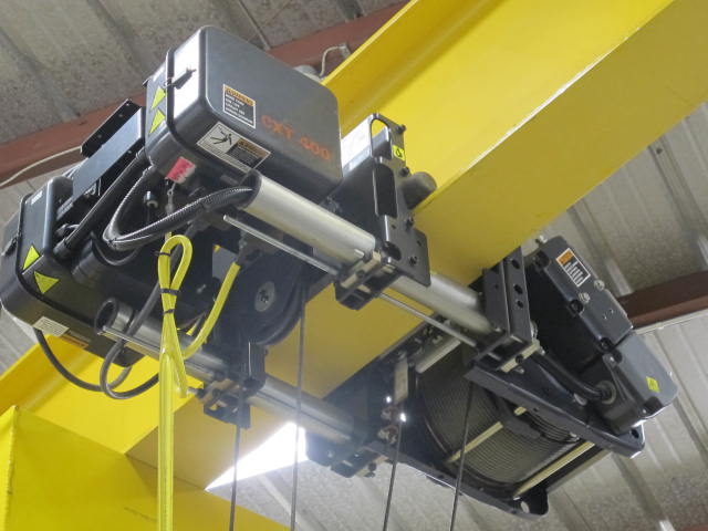 KONECRANES 5-TON CAP 360 DEGREE FLOOR-MOUNTED JIB CRANE W/ 16' ARM, KONE CRANES 5-TON ELECTRIC CABLE HOIST W/ 4-WAY PENDANT CONTROL (G-49) LOADING & HANDLING FEE $2,500-2355A