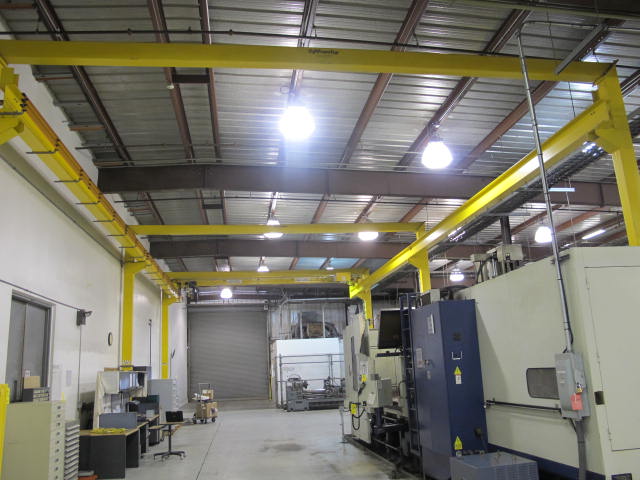 CRANEVEYOR CORP TRANSTOP FREESTANDING OVERHEAD TOP RUNNING BRIDGE CRANE 28'W 50'L 15' UNDER THE HOOK W/ 2-TON ELECTRIC CHAIN HOIST W/ WIRELESS PENDANT CONTROL S/N 402495 (G-49) LOADING & HANDLING FEE $10,000-2357