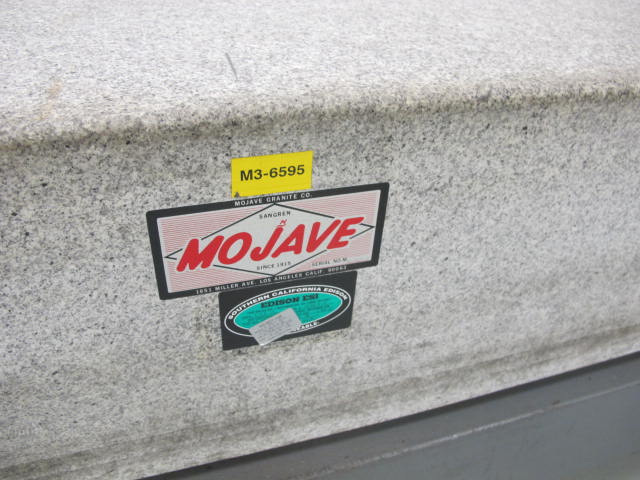 MOJAVE GRANITE SURFACE PLATE 60"X168"X14.5" METAL PORTABLE BASE (G-49) LOADING & HANDLING FEE $1,000-2367