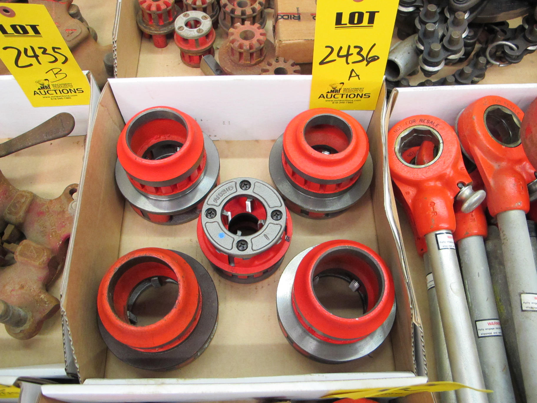 LOT BOX OF RIDGID PIPE CUTTING DIE HEADS (G-20) LOADING & HANDLING FEE $10-2436A