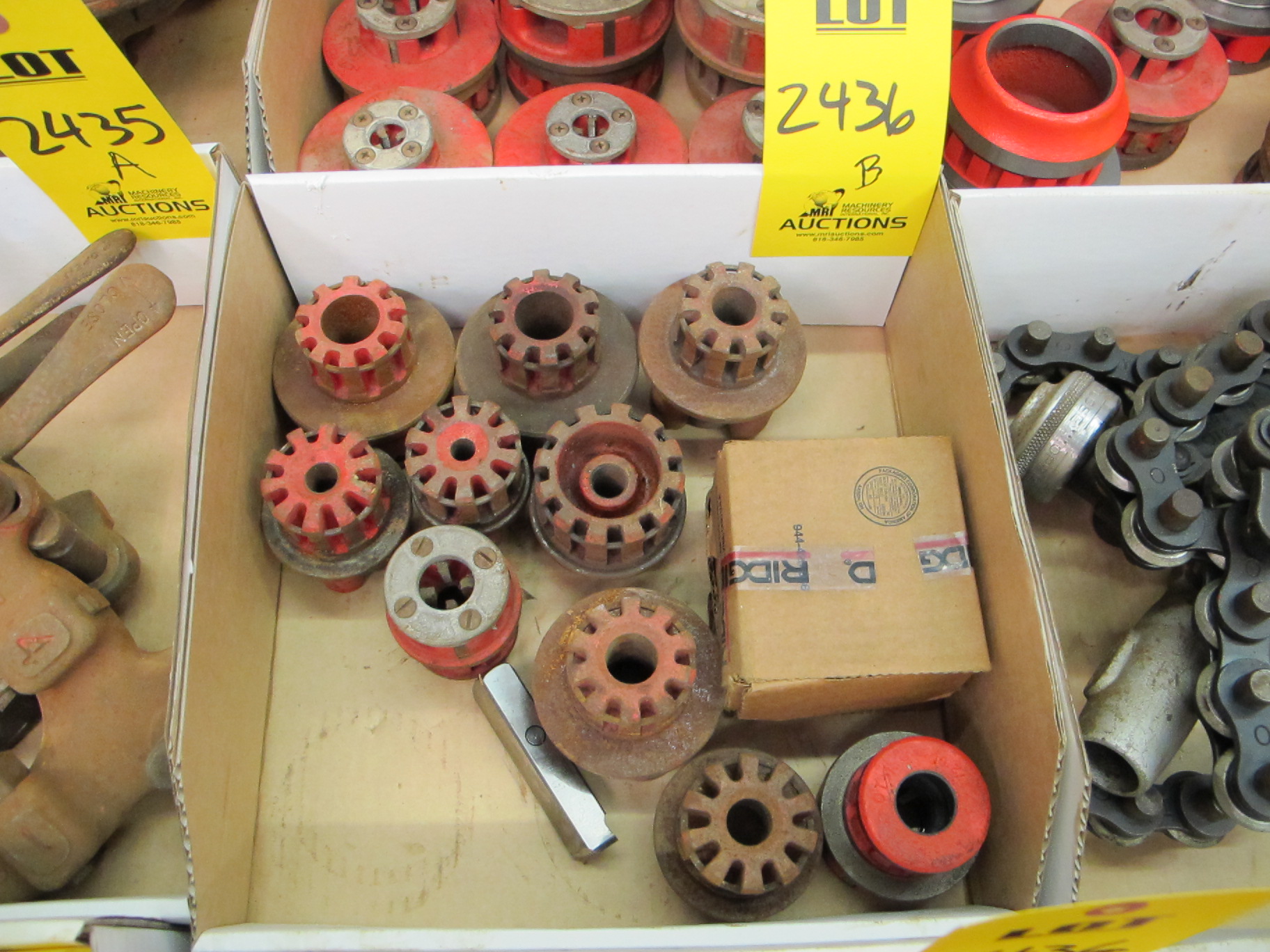 LOT BOX OF RIDGID PIPE CUTTING DIE HEADS (G-20) LOADING & HANDLING FEE $10-2436B