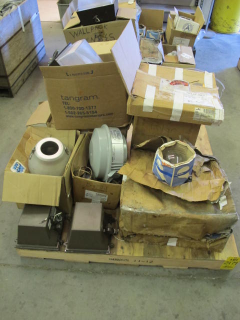 LOT (2) PALLETS MISC ELECTRICAL AND BULBS (G-20) LOADING & HANDLING FEE $25-2479