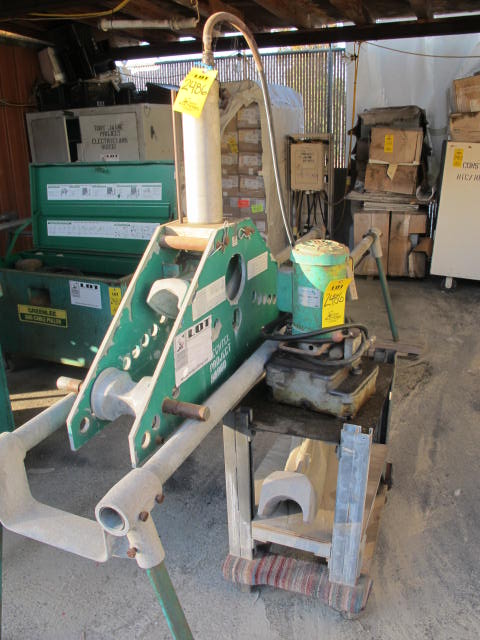 GREENLEE PORTABLE TABLE TYPE 3-4" PIPE BENDER W/ HYDRAULIC POWER SUPPLY (G-20) LOADING & HANDLING FEE $100-2486