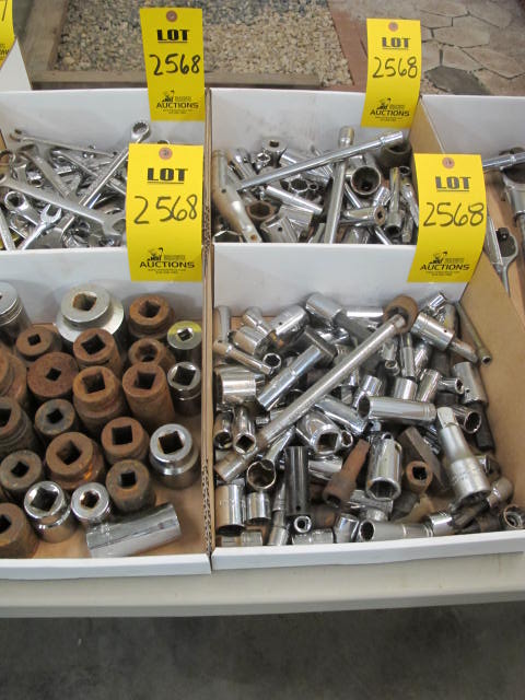 LOT (7) BOXES WRENCHES, SOCKETS AND SOCKET WRENCHES (G-20) LOADING & HANDLING FEE $10-2568