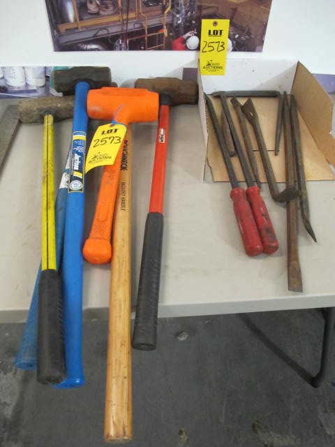 LOT MISC SLEDGE HAMMERS AND CROW BARS (G-20) LOADING & HANDLING FEE $10-2573
