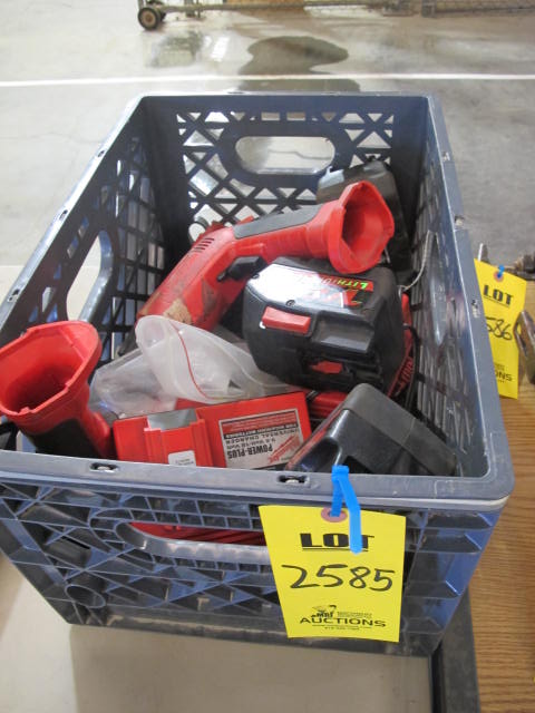 LOT MISC CORDLESS DRILLS, BATTERIES AND CHARGERS (G-20) LOADING & HANDLING FEE $10-2585