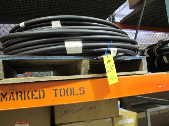 CONTENTS OF PALLET RACKING TO INCLUDE HEAVY DUTY ELECTRICAL CABLE, PANDUIT CABLE TRAYS, MISC POWER SUPPLIES AND ELECTRICAL CONTROL PANEL (G-20) LOADING & HANDLING FEE $300-2647