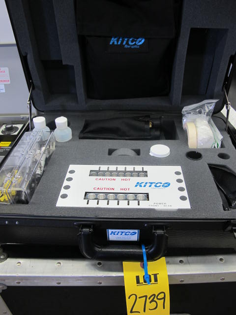 KITCO FIBER OPTICS MODEL 0700-9150 DUAL-PURPOSE EPOXY/HOT MELT 14-PORT OVEN W/ MULTI-AMP EPOCH-10 MULTIMETER & CABINET/ACCESSORIES (G-46) LOADING & HANDLING FEE $25-2739