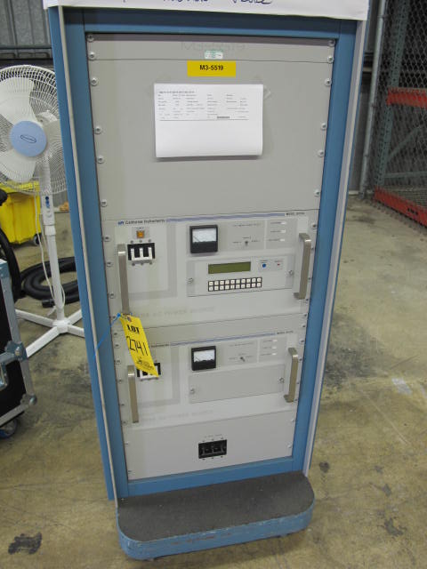 LOT (2) CALIFORNIA INSTRUMENTS MODEL 6000L 26KVA AC POWER SOURCES W/ RACK (G-46) LOADING & HANDLING FEE $25-2741