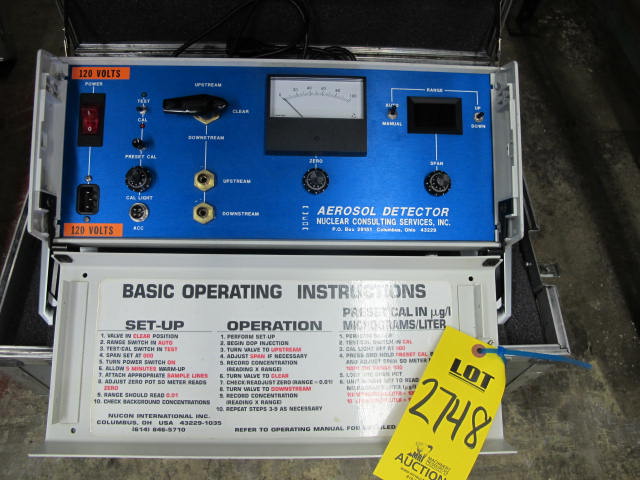 NUCLEAR CONSULTING SERVICES MODEL F-1000-DDF AEROSOL DETECTOR (G-46) LOADING & HANDLING FEE $10-2748