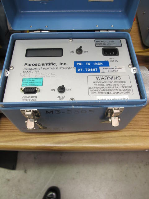 PAROSCIENTIFIC MODEL 761 DIGIQUARTZ PORTABLE STANDARD (G-44) LOADING & HANDLING FEE $10-2767