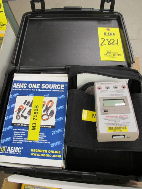 AEMC MODEL 911A PHASE ANGLE METER W/ ACCESSORIES (G-44) LOADING & HANDLING FEE $10-2821