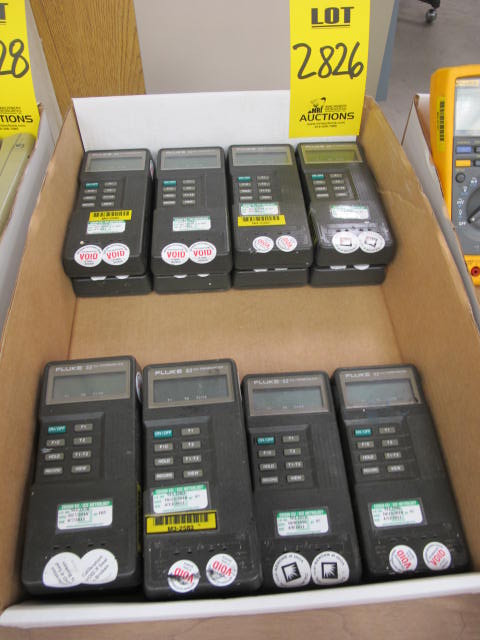 LOT (14) FLUKE 52 K/J THERMOMETER (G-44) LOADING & HANDLING FEE $10-2826