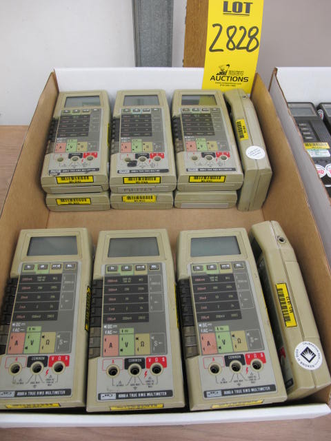 LOT (14) FLUKE MODEL 8060A TRUE RMS MULTIMETER (G-44) LOADING & HANDLING FEE $10-2828