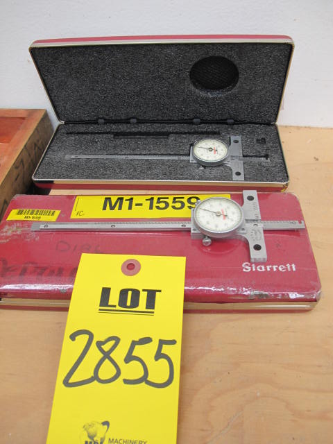 LOT (2) STARRETT 6" ANALOG DEPTH GAUGES (G-44) LOADING & HANDLING FEE $10-2855