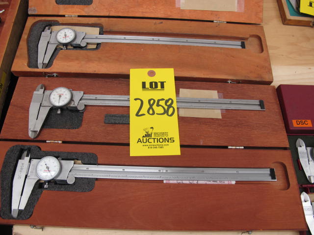 LOT (3) STARRETT 12" ANALOG CALIPERS (G-44) LOADING & HANDLING FEE $10-2858