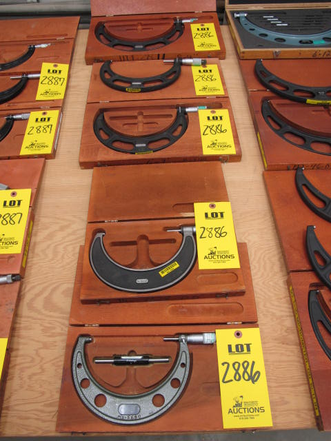 LOT (2) 5"-6" (2) 6"-7" (1) 8"-9" OD MICROMETERS (G-44) LOADING & HANDLING FEE $10-2886