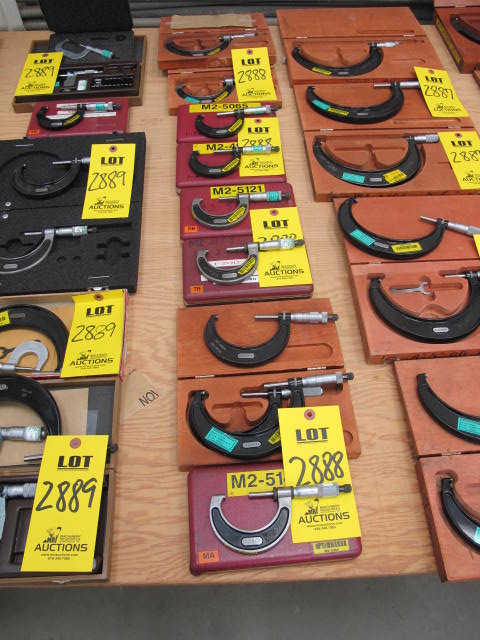 LOT (5) 1"-2" (3) 2"-3" (2) 3"-4" OD MICROMETERS (G-44) LOADING & HANDLING FEE $10-2888