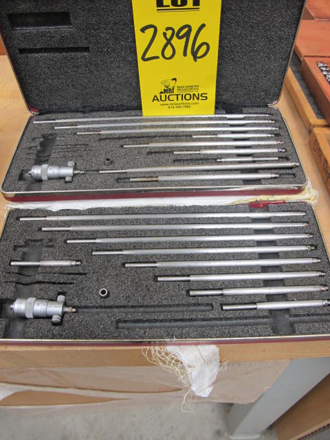 LOT (2) STARRETT ID MICROMETERS (G-44) LOADING & HANDLING FEE $10-2896
