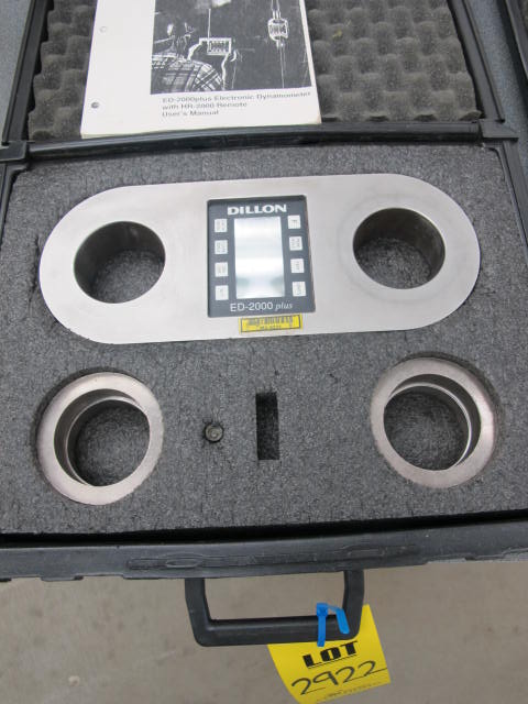 DILLON MODEL ED-2000-50 ELECTRONIC DYNAMOMETER 3" (G-44) LOADING & HANDLING FEE $10-2922