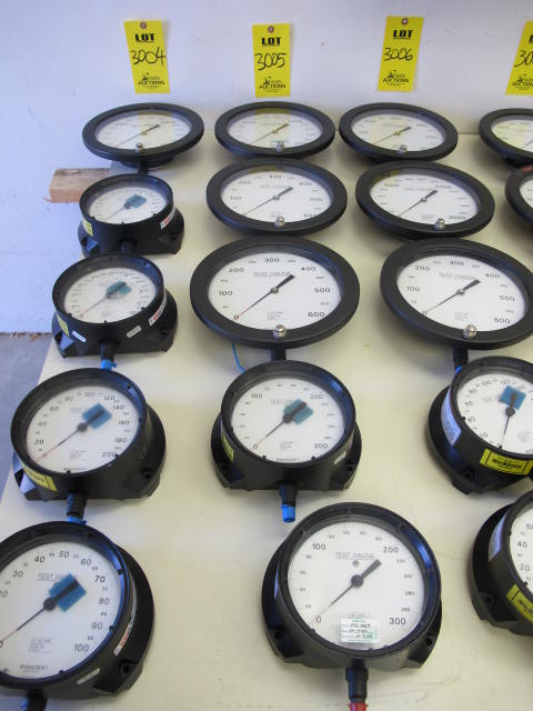 LOT (5) ASST'D ASHCROFT PRESSURE TEST GAUGES (G-44) LOADING & HANDLING FEE $10-3005