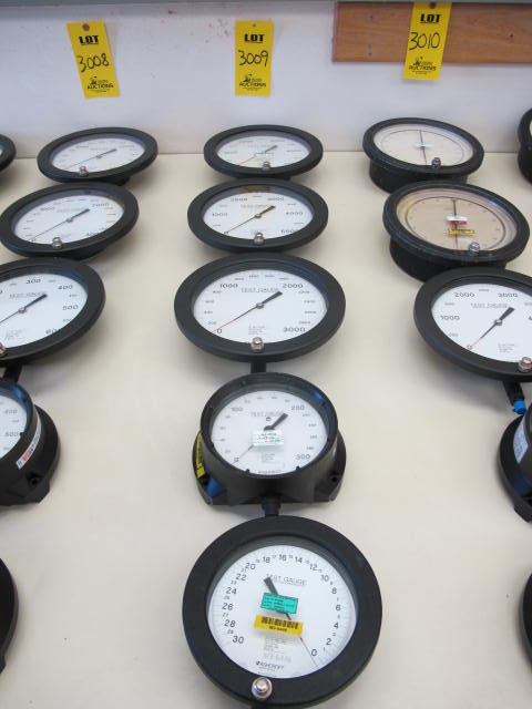 LOT (5) ASST'D ASHCROFT PRESSURE TEST GAUGES (G-44) LOADING & HANDLING FEE $10-3009