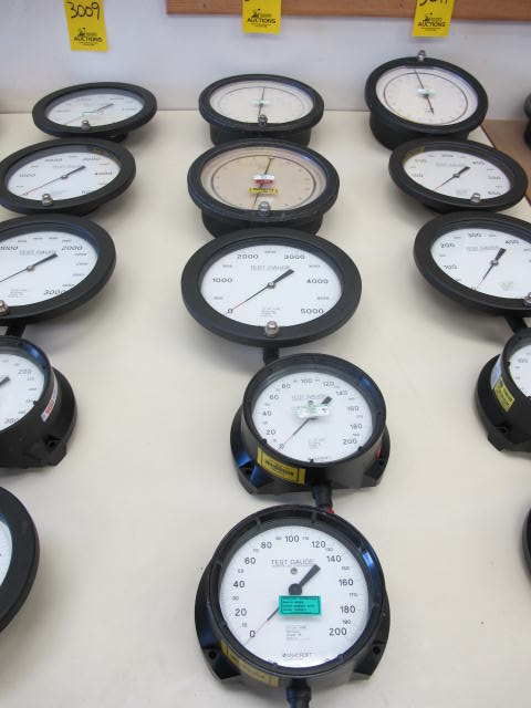 LOT (5) ASST'D ASHCROFT PRESSURE TEST GAUGES (G-44) LOADING & HANDLING FEE $10-3010